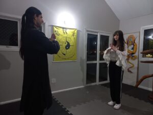 Saudação no inicio da aula.